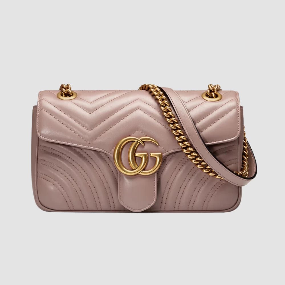 Gucci GG Marmont Small Shoulder Bag (Dusty Pink) - DIVA ONLINE STORE