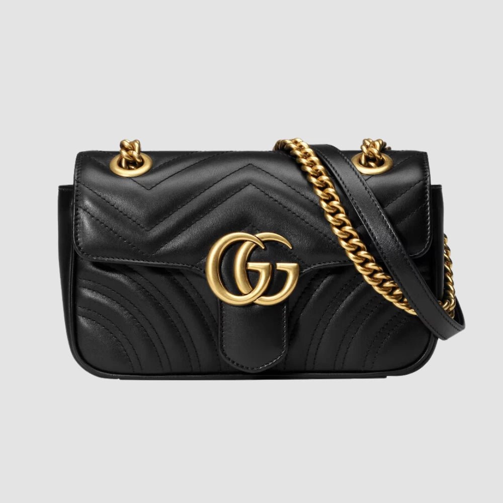 Gucci GG Marmont Mini Shoulder Bag (Black) - DIVA ONLINE STORE