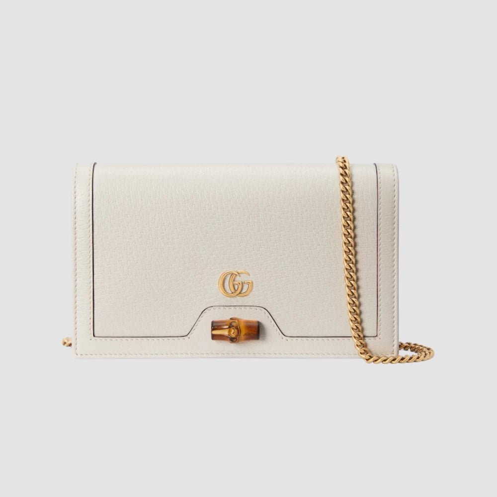 Gucci Diana Mini Bag With Bamboo (White) - DIVA ONLINE STORE