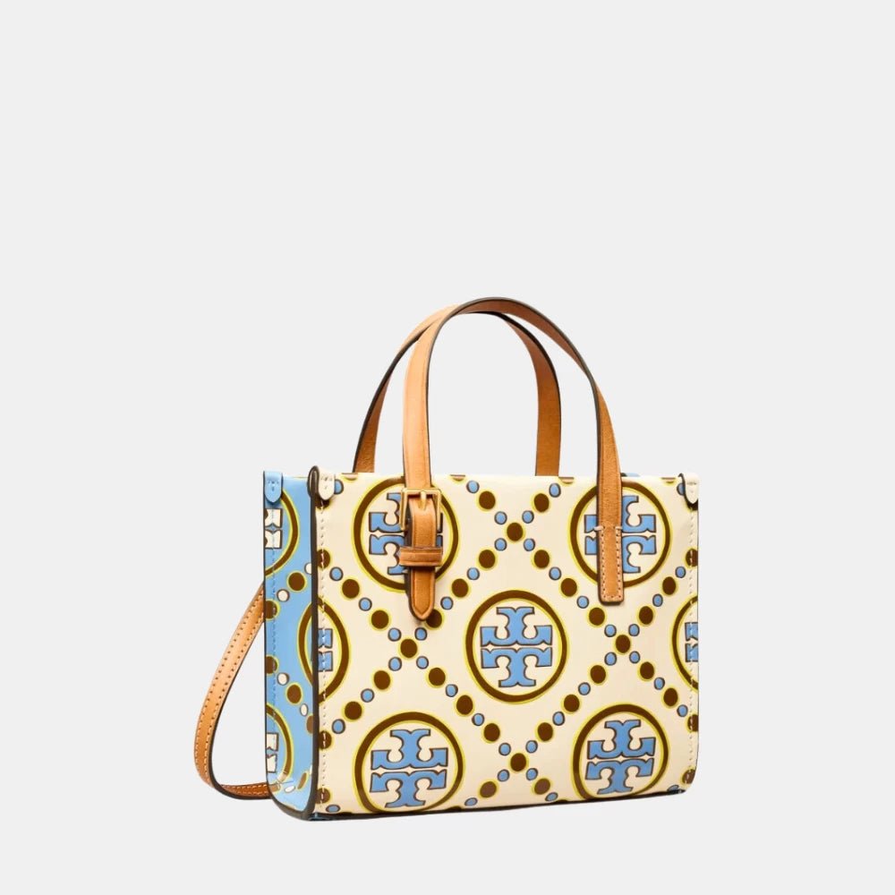 Tory Burch Mini T Monogram Contrast Embossed Square Tote - DIVA ONLINE STORE