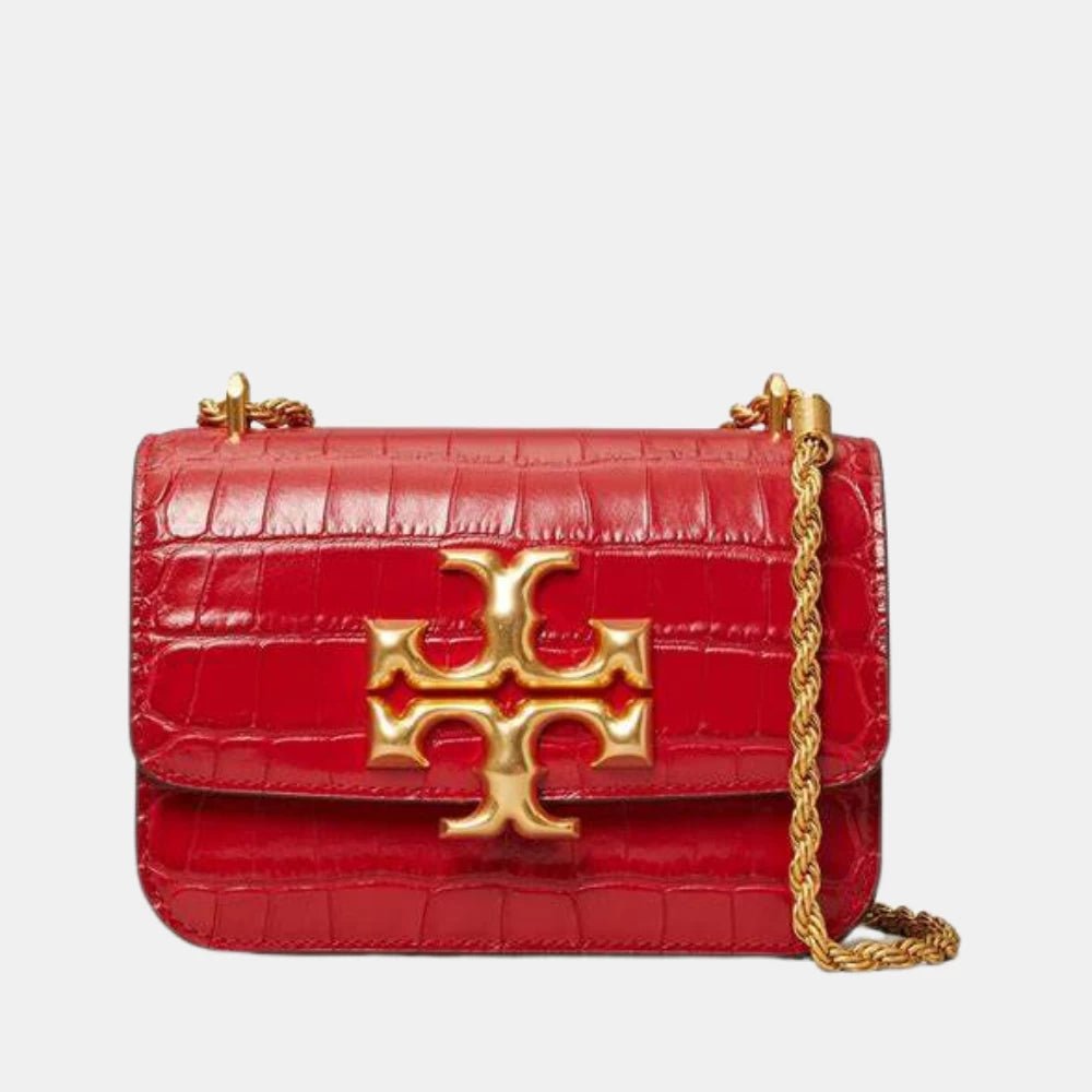 Tory Burch Small Eleanor Croc - Embossed Bag (Red) - DIVA ONLINE STORE
