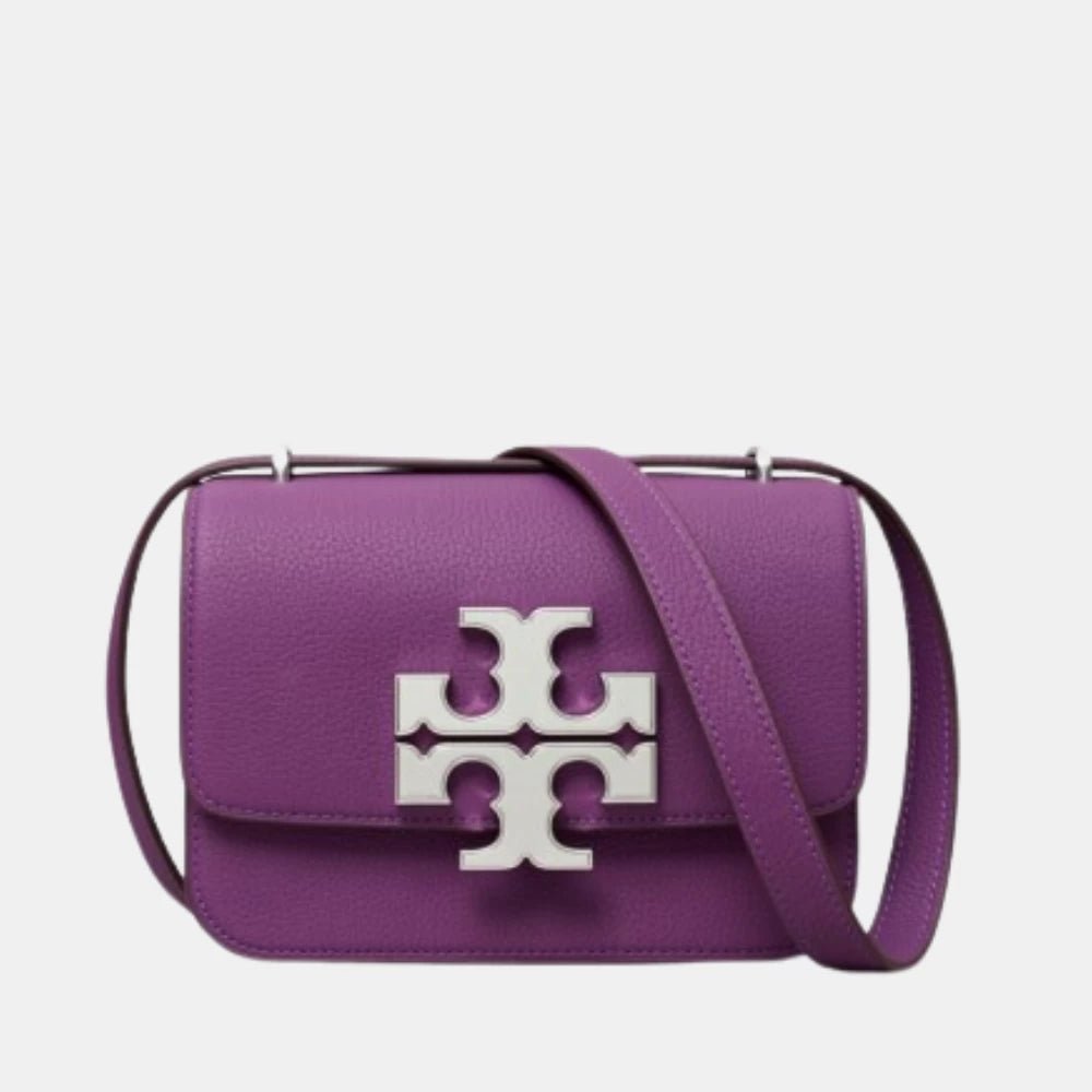 Tory Burch Small Eleanor Pebbled Bag (Purple) - DIVA ONLINE STORE