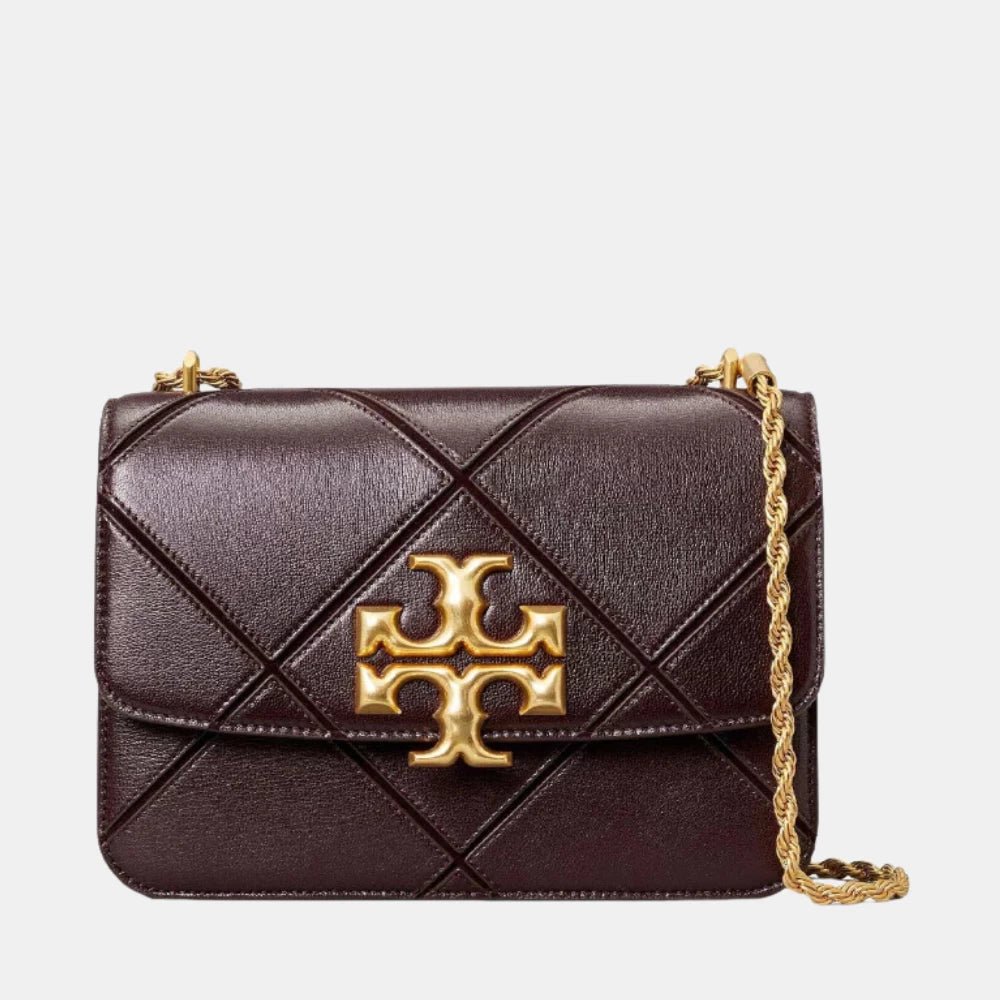 Tory Burch Diamond Quilted Eleanor Shoulder Bag (Burgundy) - DIVA ONLINE STORE