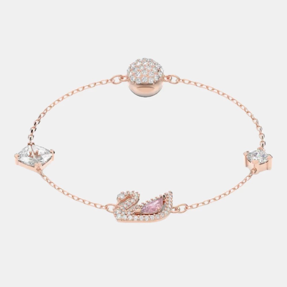 Swarovski Pink Rose Gold Swan Bracelet - DIVA ONLINE STORE