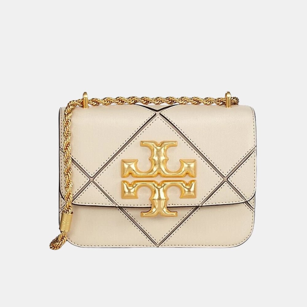 Tory Burch Small Eleanor Diamond Quilt Bag (White) - DIVA ONLINE STORE
