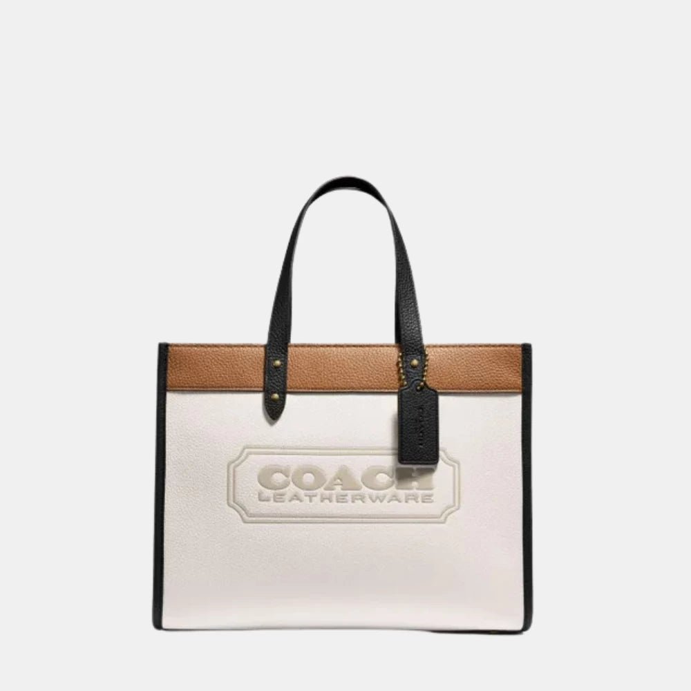 Coach Field 30 Tote in Colourblock (White) - DIVA ONLINE STORE