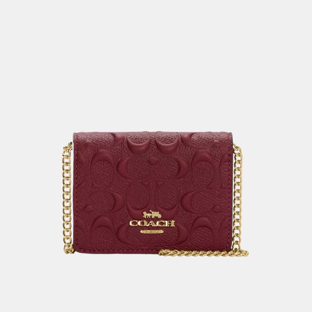 Coach Mini Wallet On A Chain In Signature Leather - DIVA ONLINE STORE