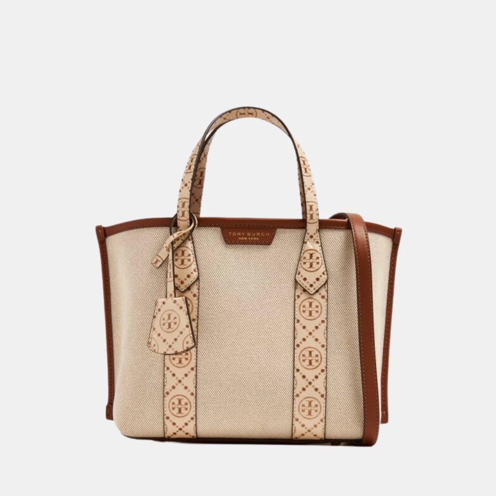 Tory Burch Perry Small Triple - Compartment Tote Bag (New Cream) - DIVA ONLINE STORE