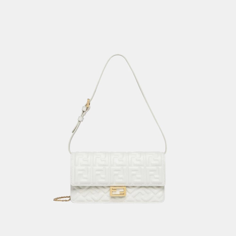 Fendi Wallet On Chain Baguette (White) - DIVA ONLINE STORE