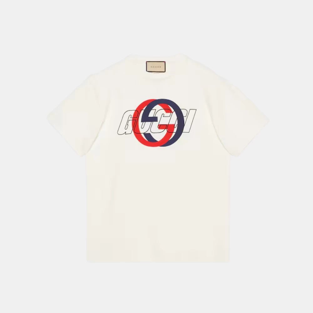 Gucci White Printed T-Shirt - DIVA ONLINE STORE