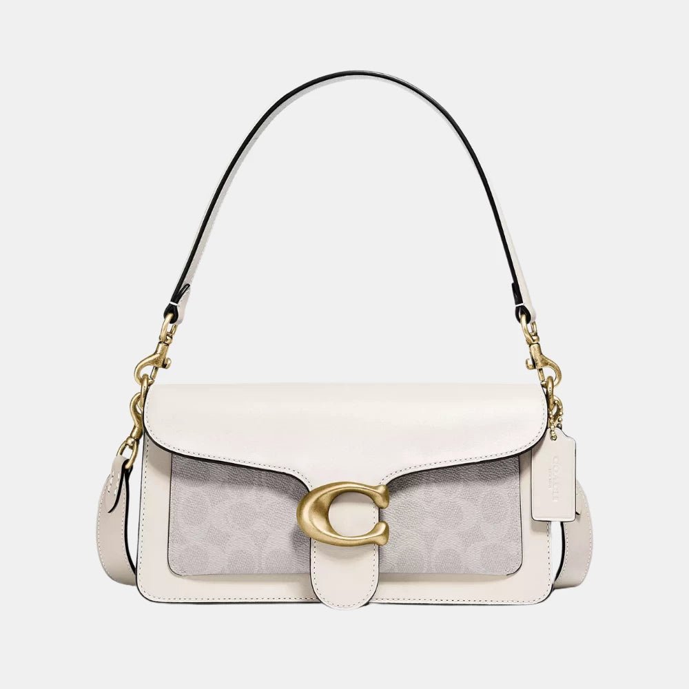 Coach Tabby Shoulder Bag In Signature Canvas (Chalk) - DIVA ONLINE STORE