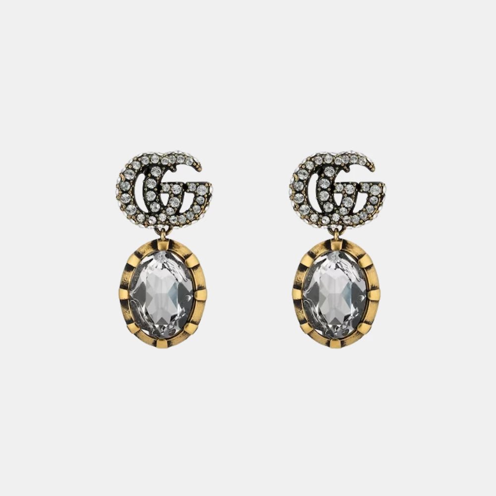 Gucci GG Marmont Crystal Earrings - DIVA ONLINE STORE
