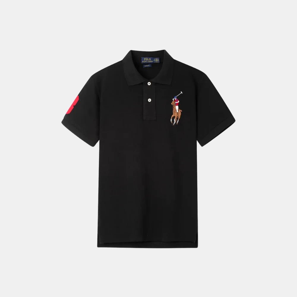 Ralph Lauren Black Big Pony Polo Shirt - DIVA ONLINE STORE