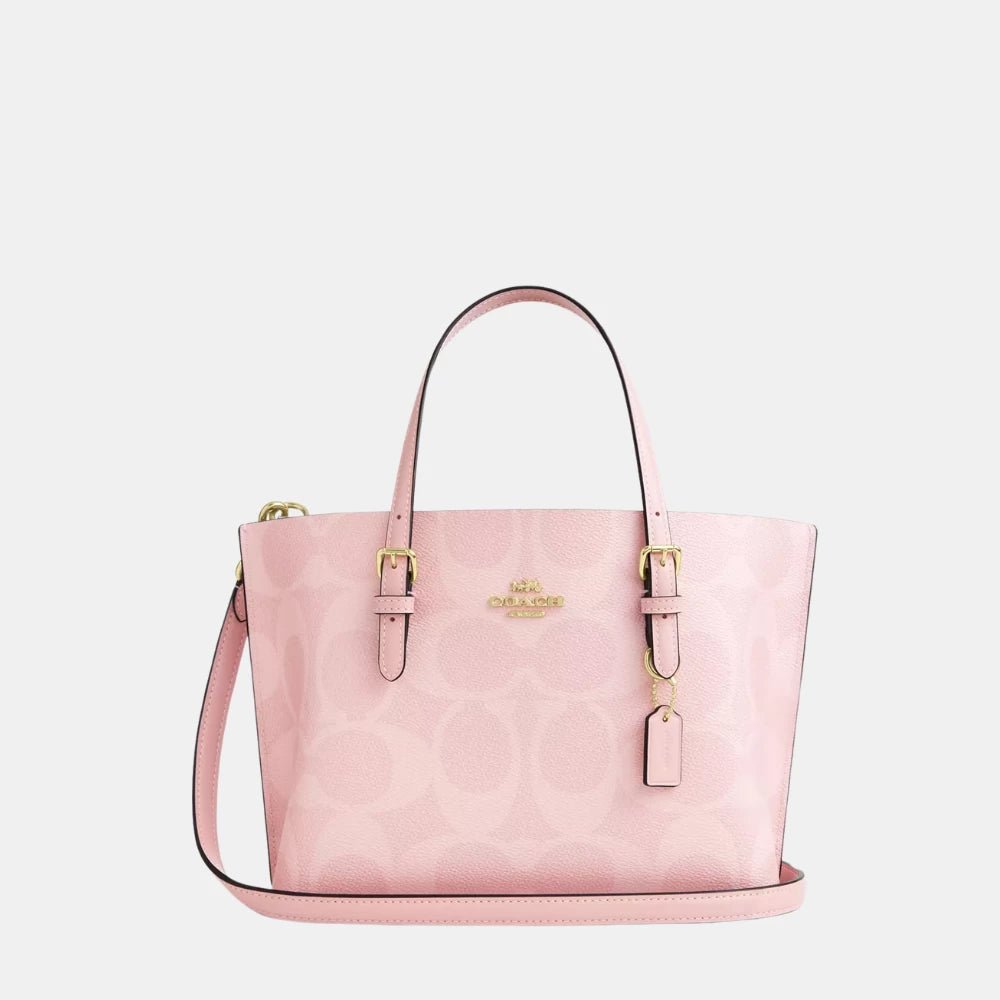 Coach Mollie Tote Bag 25 In Signature Canvas (Powder Pink)