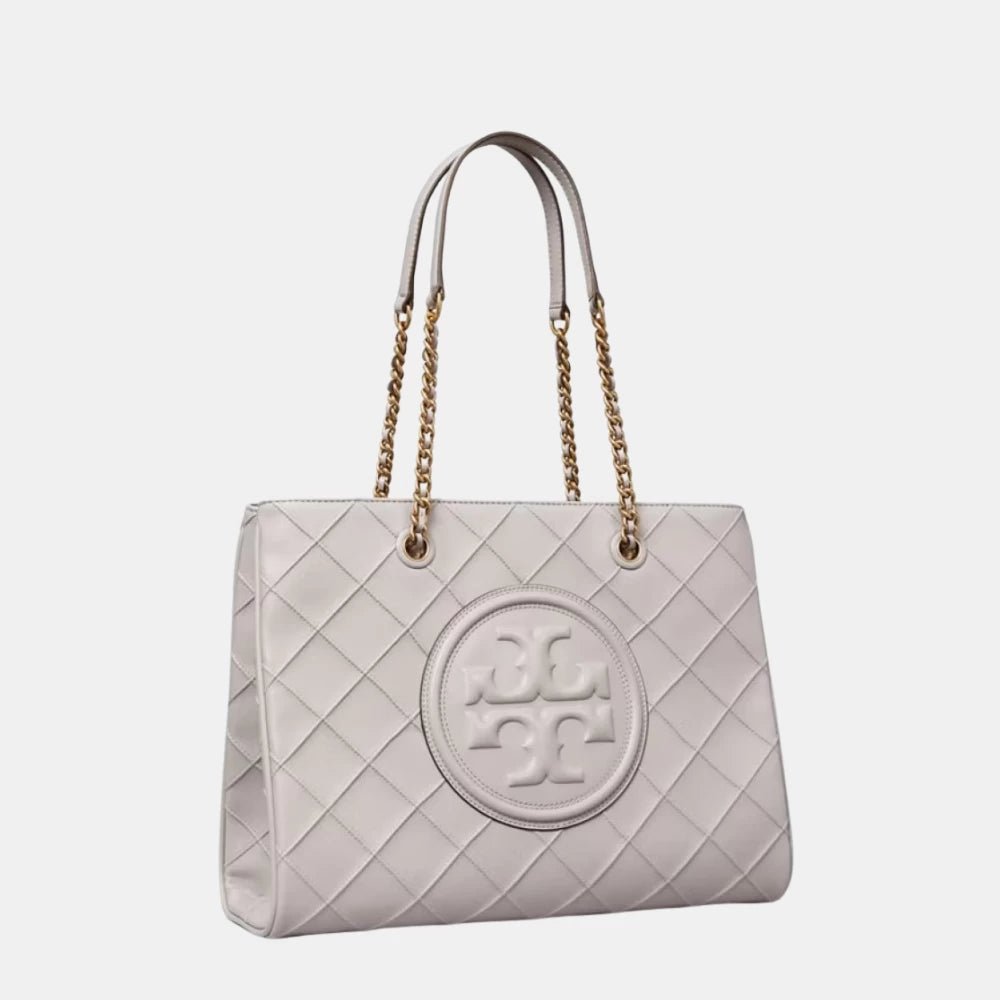 Tory Burch Fleming Soft Chain Tote (Bay Gray) - DIVA ONLINE STORE