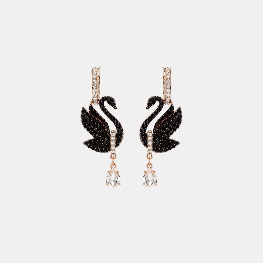 Swarovski Black Swan Drop Earrings - DIVA ONLINE STORE