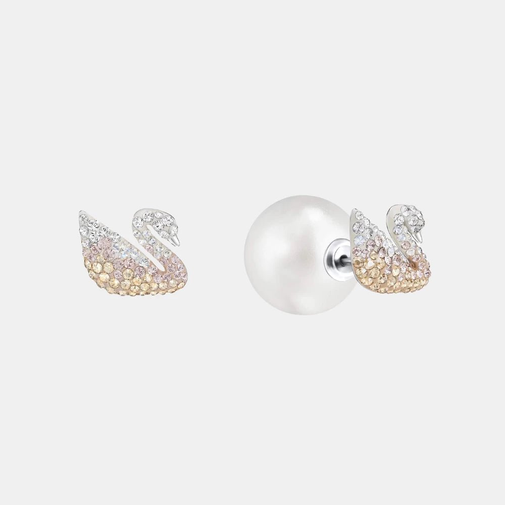 Swarovski Multi - Coloured Iconic Swan Earrings - DIVA ONLINE STORE