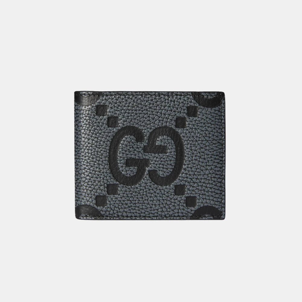 Gucci Dark Grey GG Jumbo Bi - Fold Wallet - DIVA ONLINE STORE