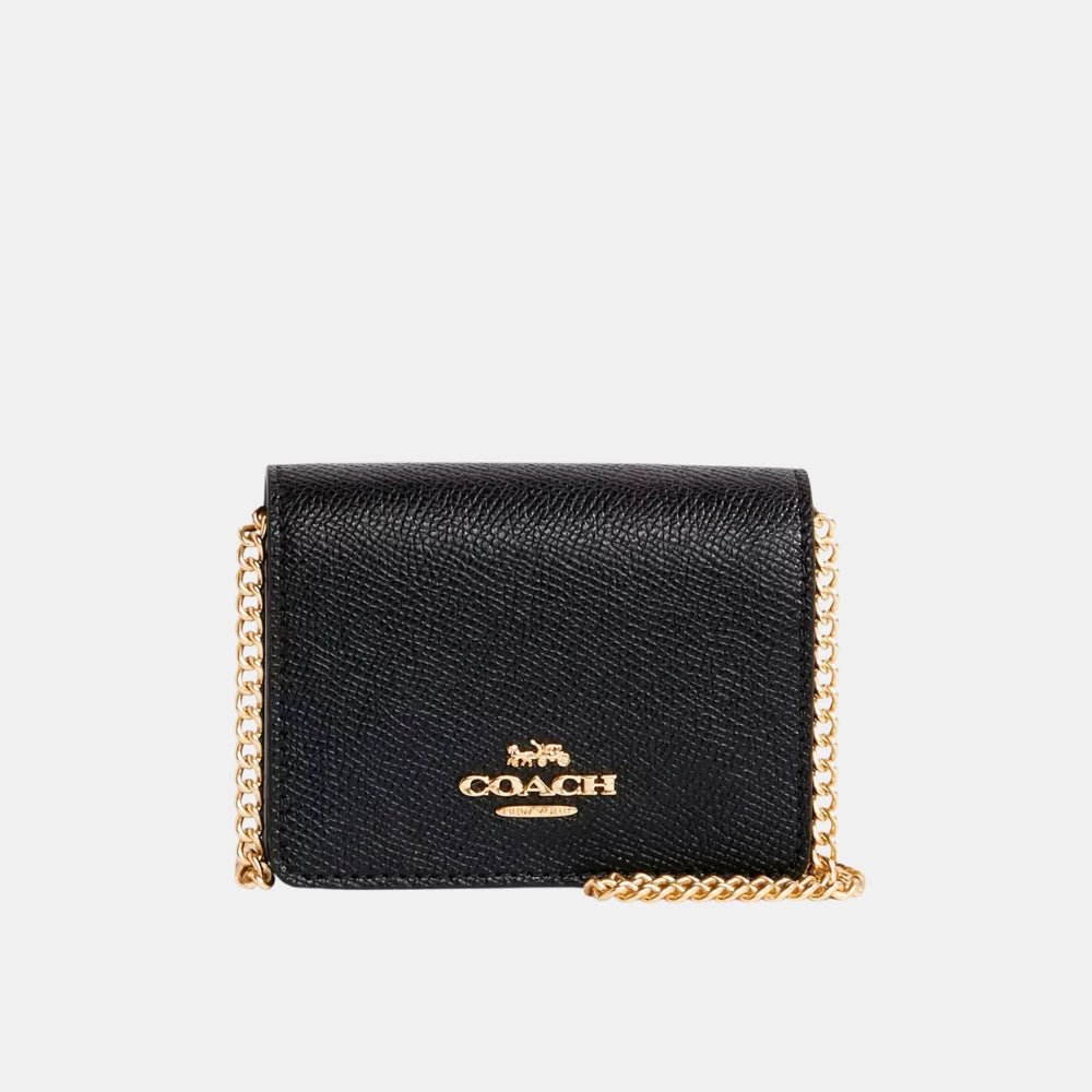 Coach Mini Wallet On A Chain (Black) - DIVA ONLINE STORE