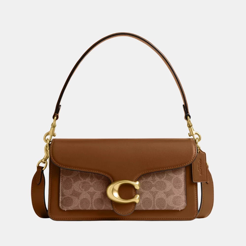 Coach Tabby Shoulder Bag 26 In Signature Canvas (Tan/Brown) - DIVA ONLINE STORE