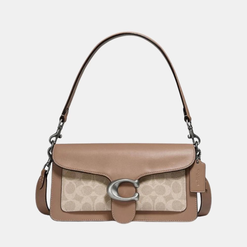 Coach Tabby 26 Shoulder Bag In Signature Canvas (Sand/Taupe) - DIVA ONLINE STORE