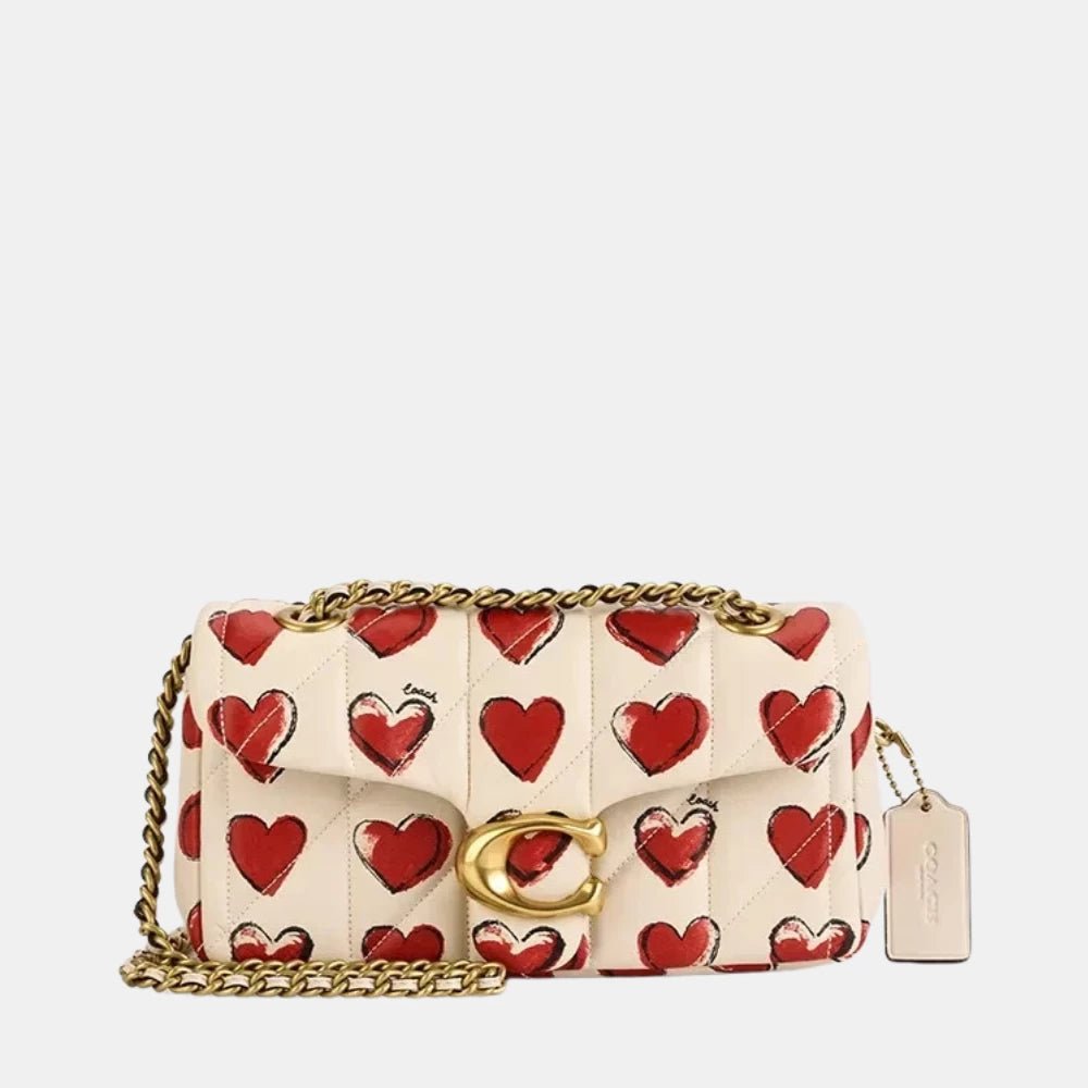 Coach Quilted Tabby Shoulder Bag With Heart Print - DIVA ONLINE STORE