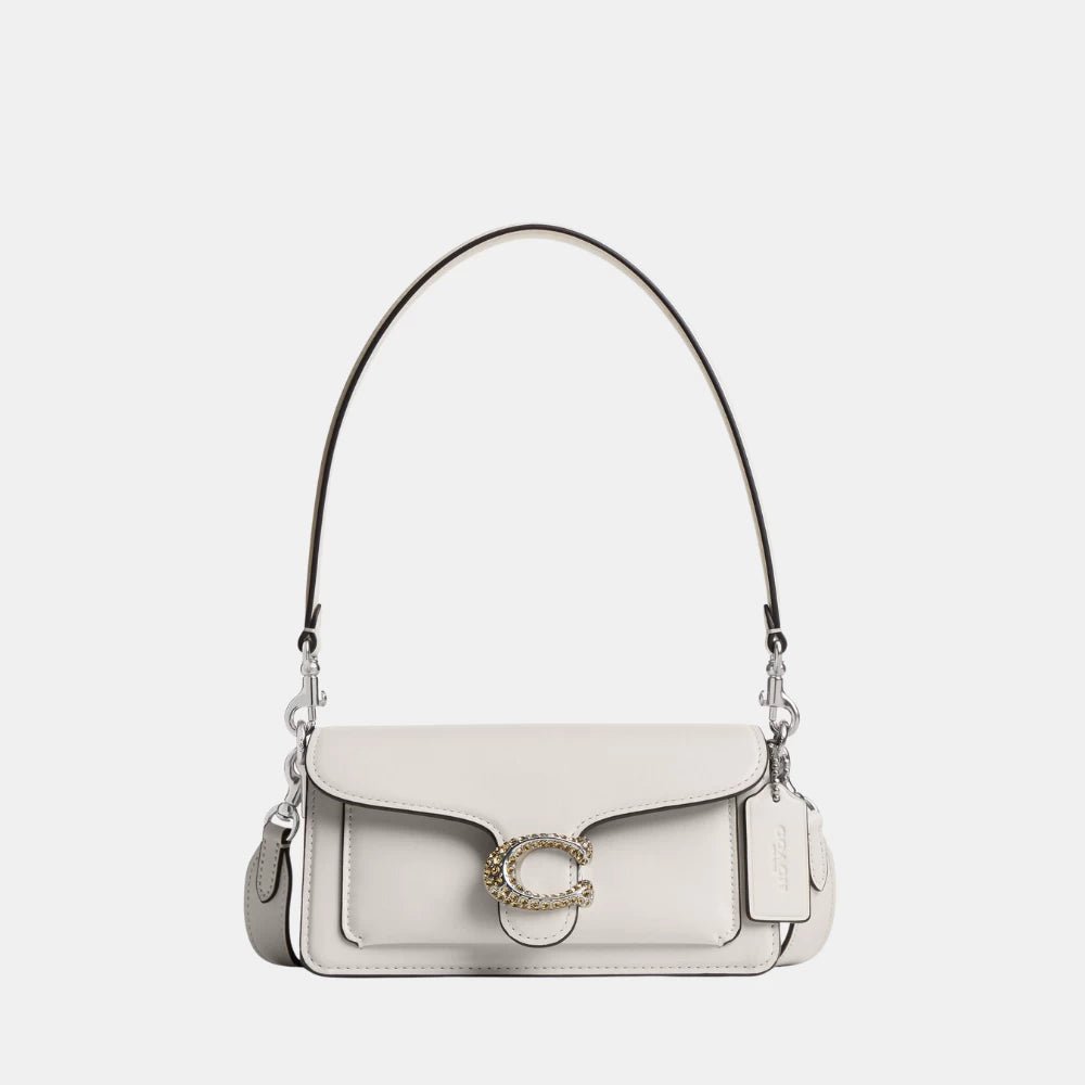 Coach Tabby 20 Shoulder Bag With Pave Crystal Embellished (Chalk) - DIVA ONLINE STORE