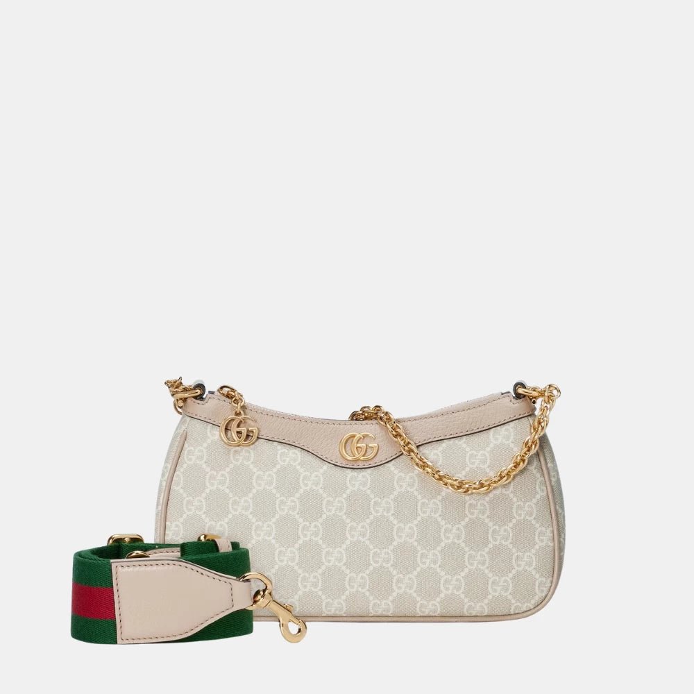 Gucci Ophidia Small Shoulder Bag (Beige/White) - DIVA ONLINE STORE