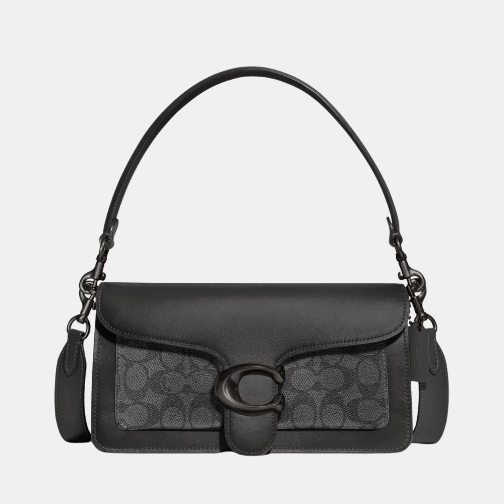 Coach Tabby 26 Shoulder Bag In Signature Canvas (Graphite/Black) - DIVA ONLINE STORE