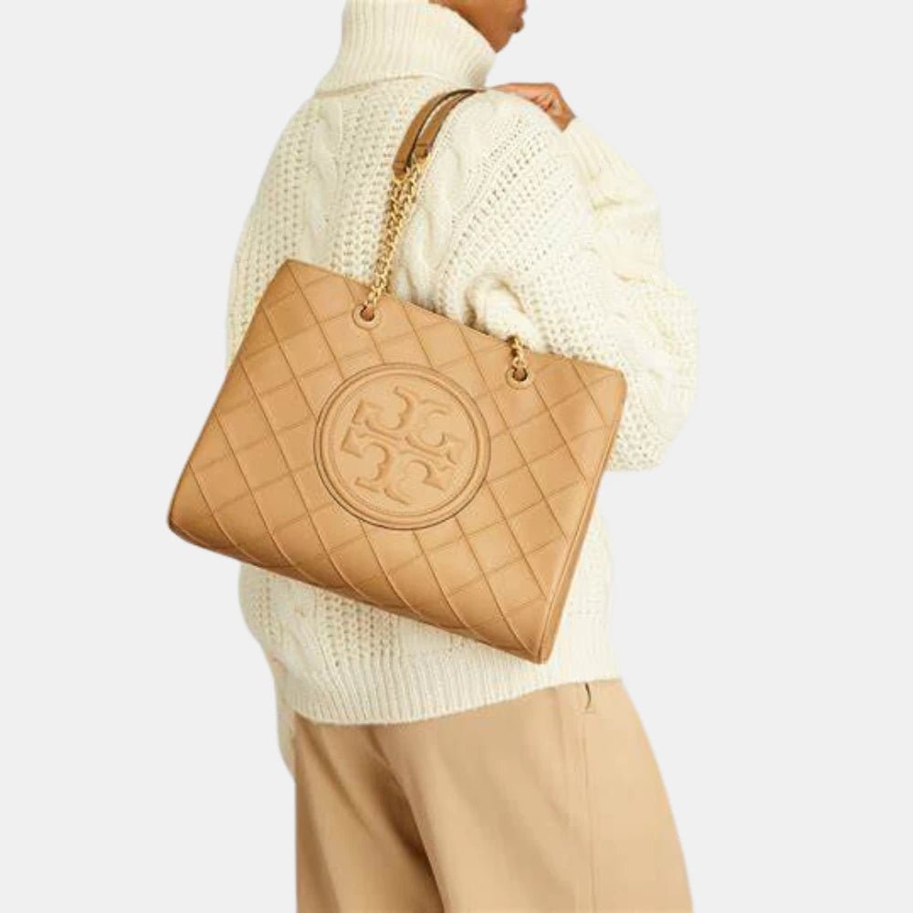 Tory Burch Fleming Soft Chain Tote (Desert Dune) - DIVA ONLINE STORE
