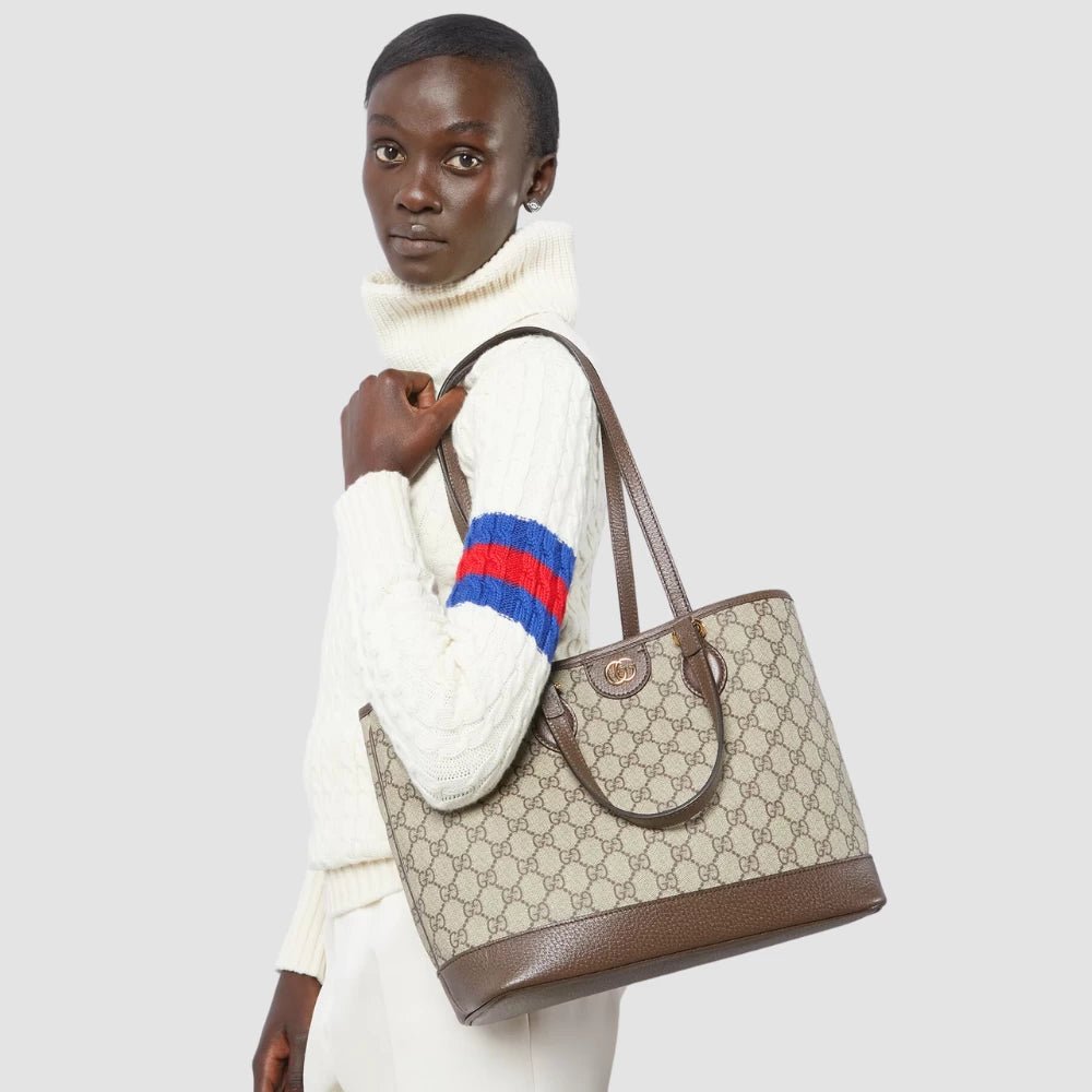 Gucci Ophidia Small Tote Bag (Brown/Beige) - DIVA ONLINE STORE