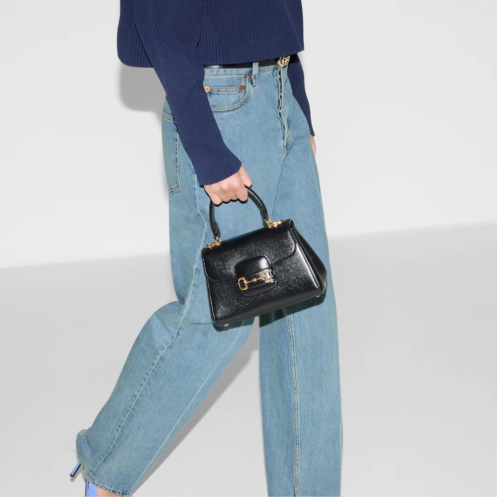 Gucci Horsebit 1955 Mini Top Handle Bag (Black) - DIVA ONLINE STORE