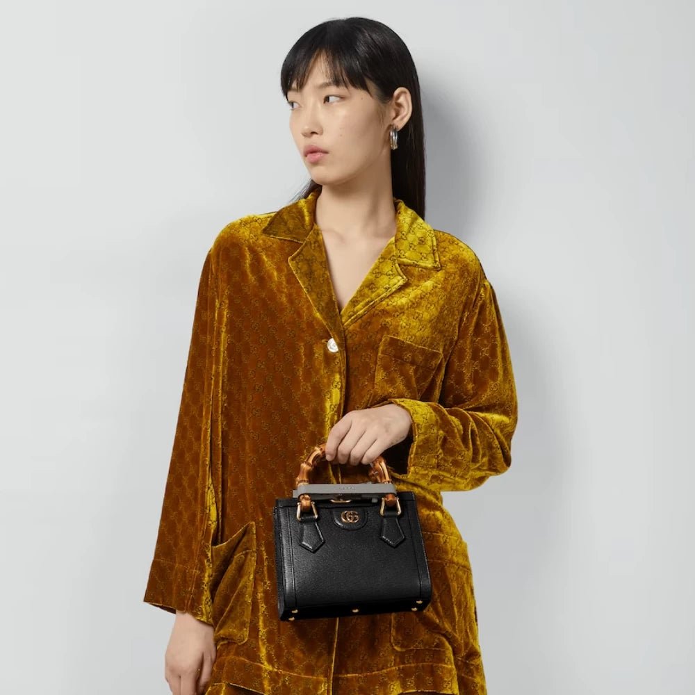 Gucci Diana Mini Tote Bag (Black) - DIVA ONLINE STORE