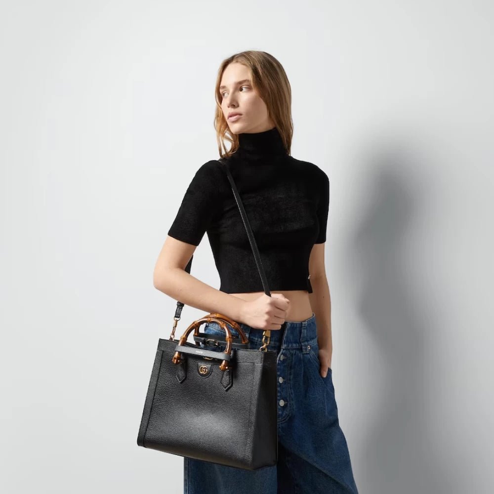 Gucci Diana Medium Tote Bag (Black) - DIVA ONLINE STORE