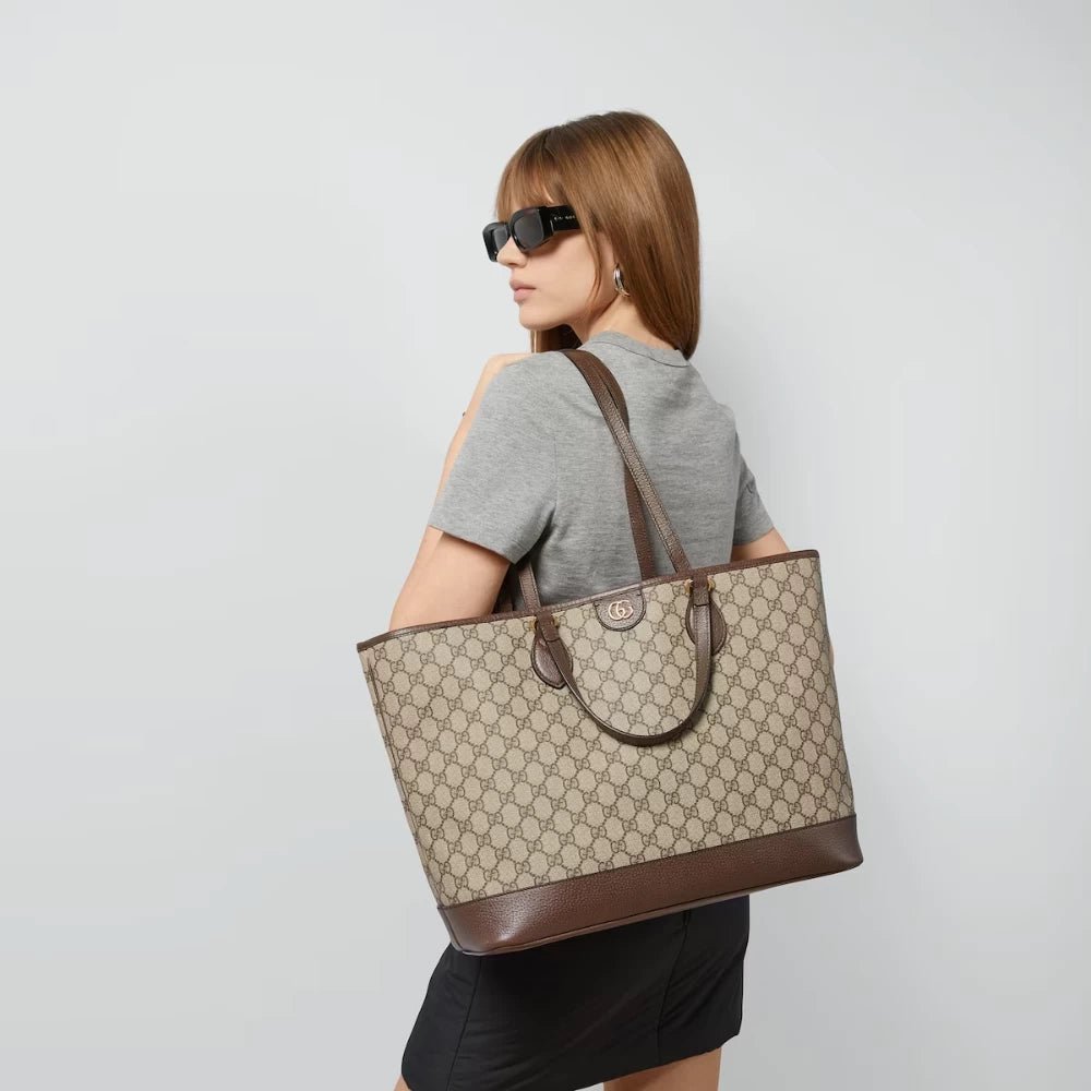 Gucci Ophidia Medium Tote Bag (Brown/Beige) - DIVA ONLINE STORE