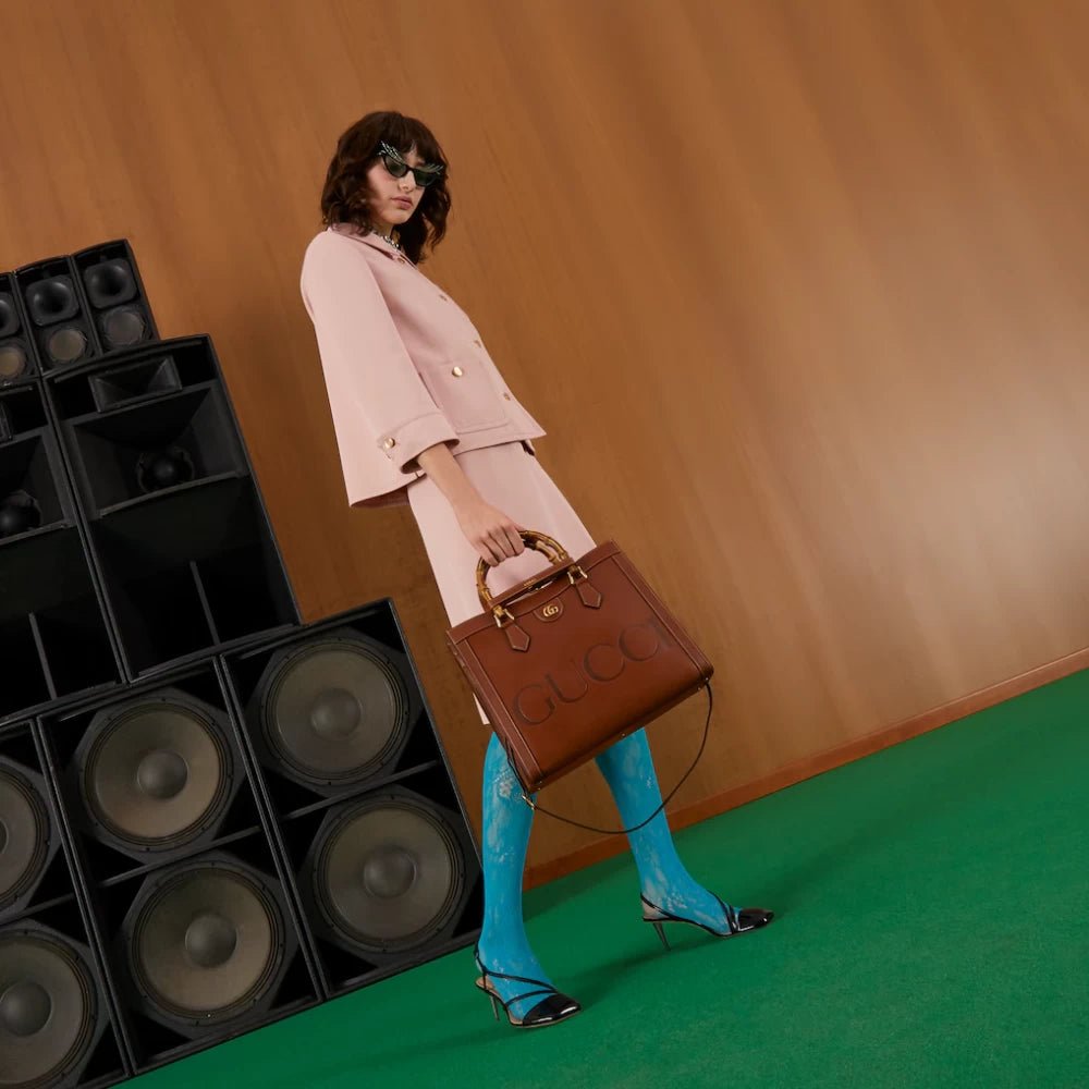 Gucci Diana Medium Top Handle Bag (Embossed Brown) - DIVA ONLINE STORE