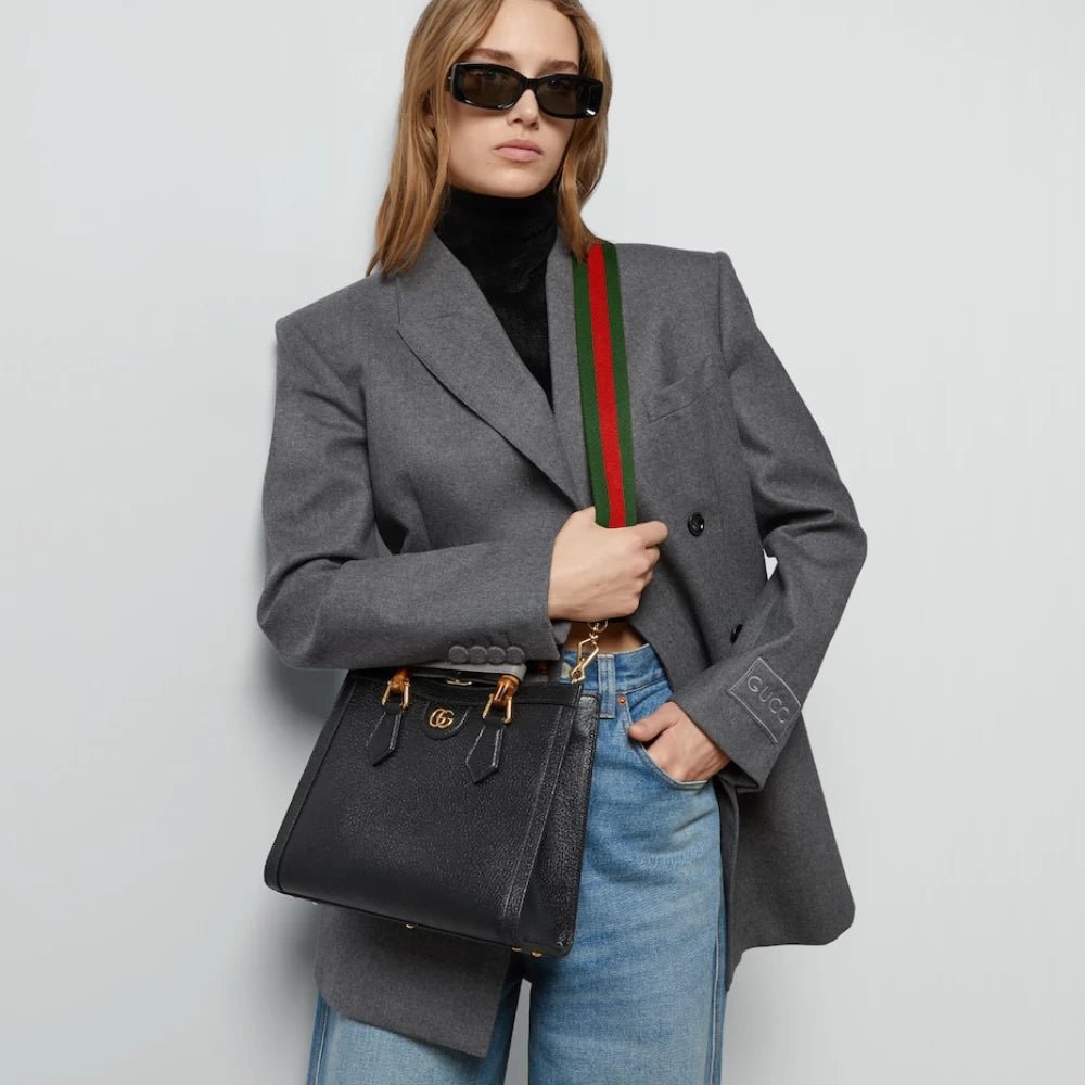 Gucci Diana Small Tote Bag (Black) - DIVA ONLINE STORE