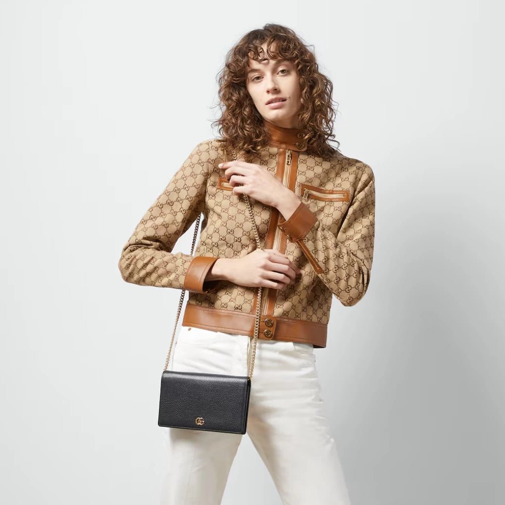 Gucci GG Marmont Mini Chain Bag (Black) - DIVA ONLINE STORE