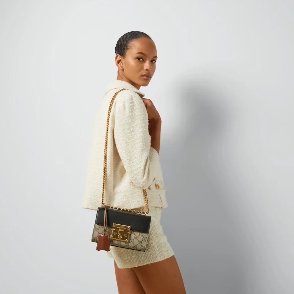 Gucci Padlock Small Shoulder Bag (Black) - DIVA ONLINE STORE