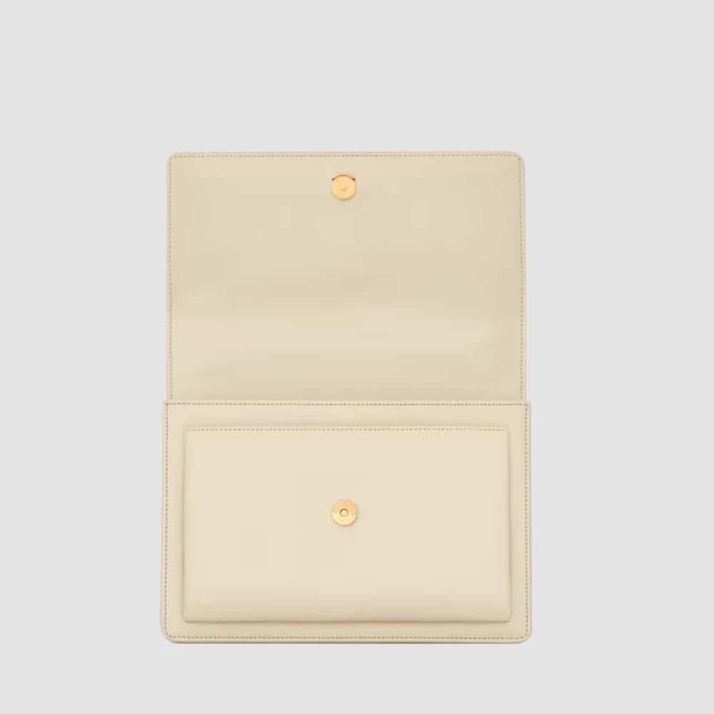 Saint Laurent Sunset Medium In Smooth Leather (Blanc Vintage) - DIVA ONLINE STORE