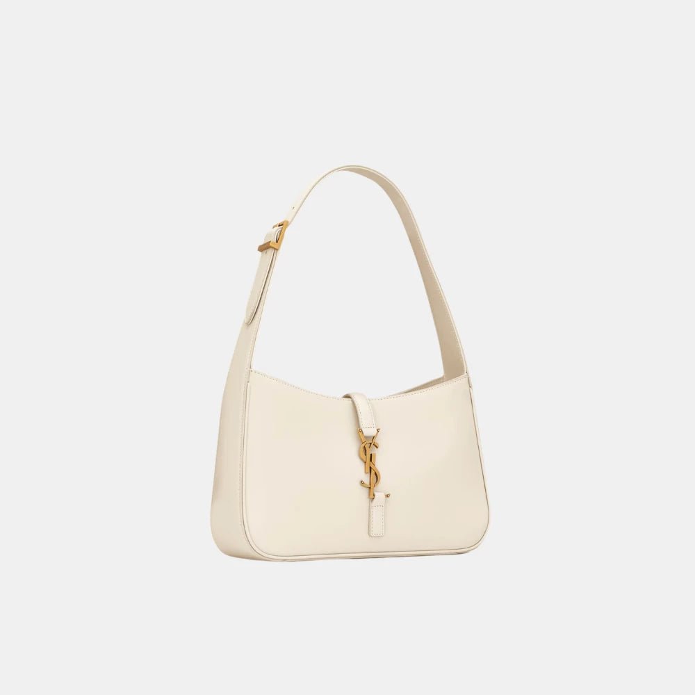 Saint Laurent LE 5 À 7 Hobo Bag in Smooth Leather (Blanc Vintage) - DIVA ONLINE STORE