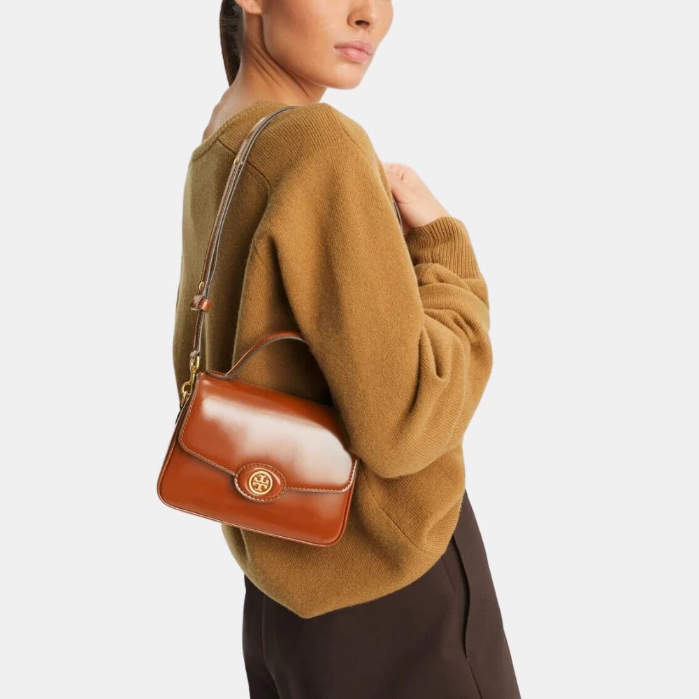 Tory Burch Small Robinson Spazzolato Top - Handle Bag - DIVA ONLINE STORE
