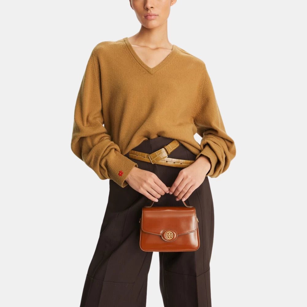 Tory Burch Small Robinson Spazzolato Top - Handle Bag - DIVA ONLINE STORE