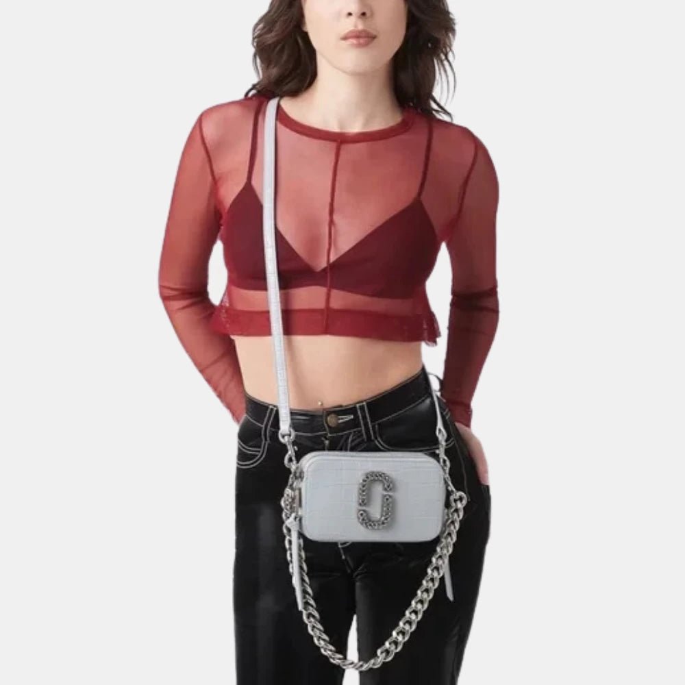 Marc Jacobs The Snapshot Croc - Embossed (Cool Grey) - DIVA ONLINE STORE
