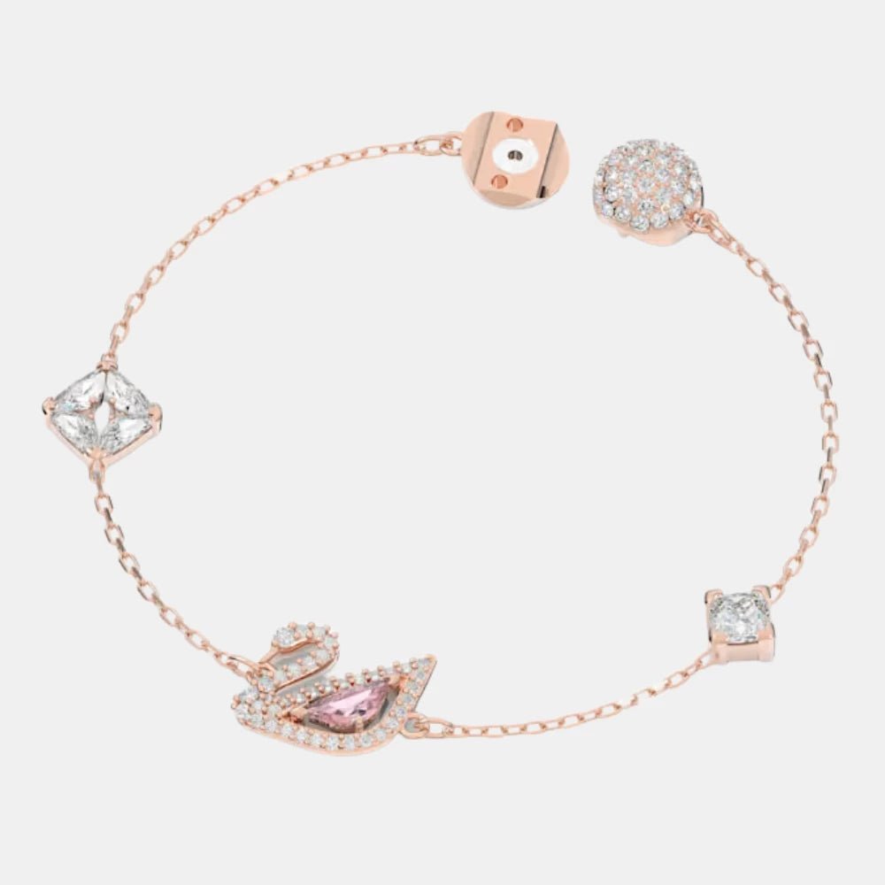 Swarovski Pink Rose Gold Swan Bracelet - DIVA ONLINE STORE