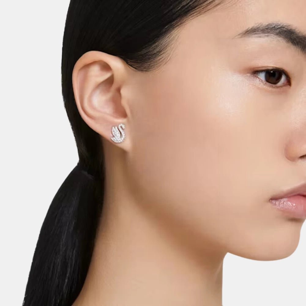 Swarovski Swan Stud Earrings - DIVA ONLINE STORE