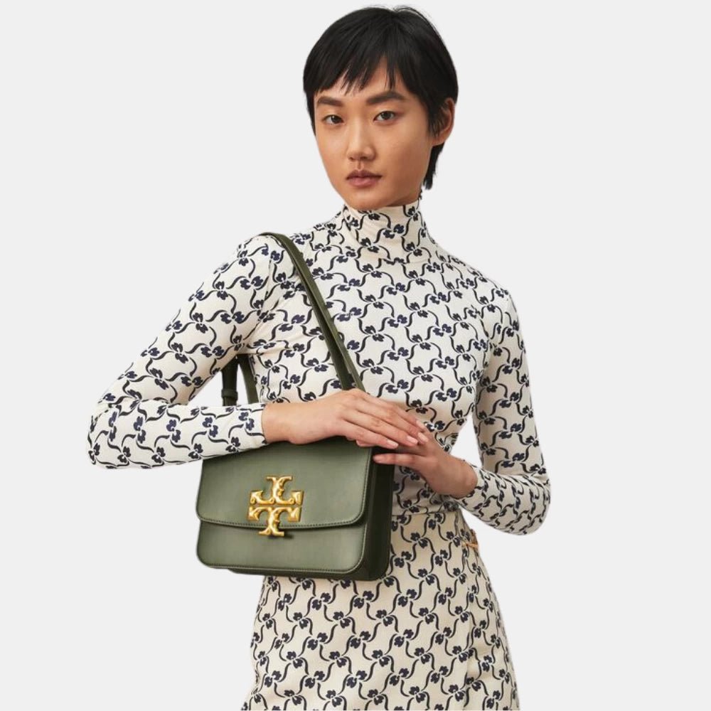 Tory Burch Large Eleanor Convertible Shoulder Bag (Dark Ivy) - DIVA ONLINE STORE