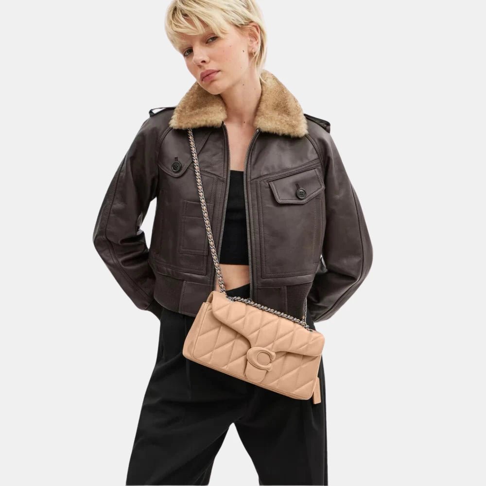 Coach Quilted Tabby Shoulder Bag (Buff) - DIVA ONLINE STORE