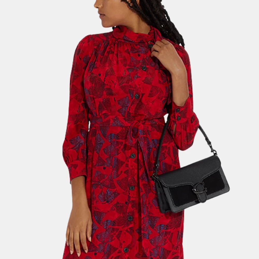 Coach Tabby 26 Mix Leather Shoulder Bag (Black) - DIVA ONLINE STORE