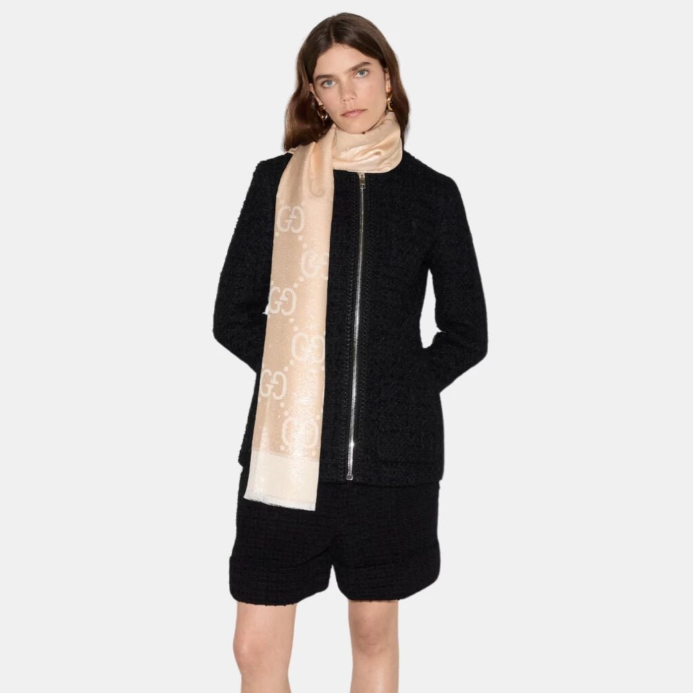 Gucci GG Lamé Jacquard Shawl - DIVA ONLINE STORE